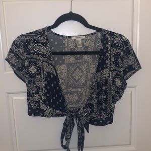 Wrap around crop top